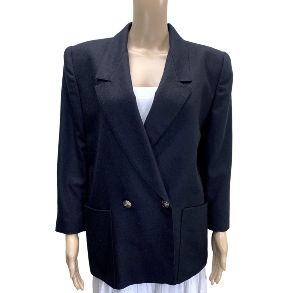 GIORGIO Sant’ Angelo Wool Vintage Black Blazer Size 10